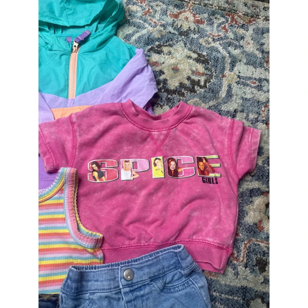 Spice Girls Cat & Jack Bundle Girls 12M Multi Retro Colorblock Denim GUC*‎
